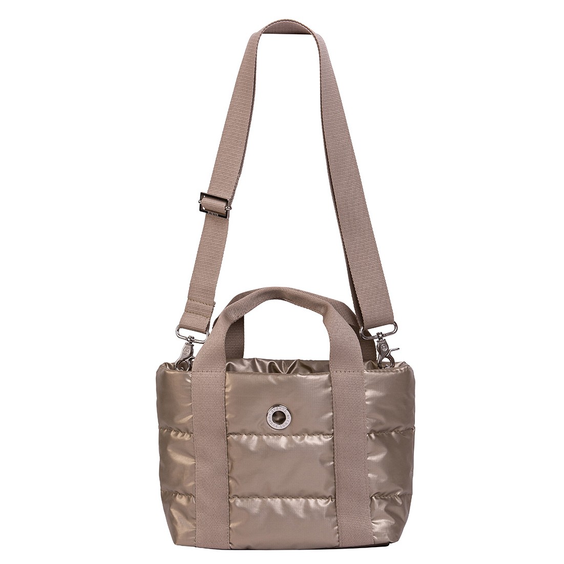 Gold Básica Mini with Beige Adjustable Strap